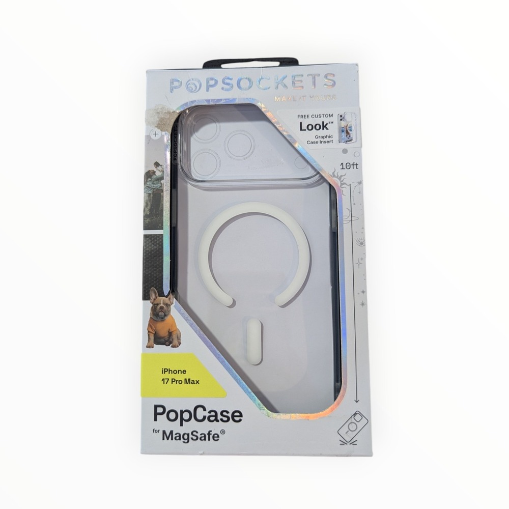 Mm6-O PopSockets PopCase w/Magsafe for Apple iPhone 17 Pro Max - Clear